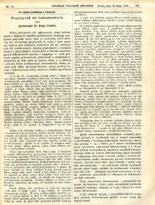 Lwowski tygodnik lekarski 1908 T.3 nr 22