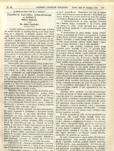 Lwowski tygodnik lekarski 1908 T.3 nr 34
