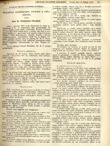 Lwowski tygodnik lekarski 1910 T.5 nr 6