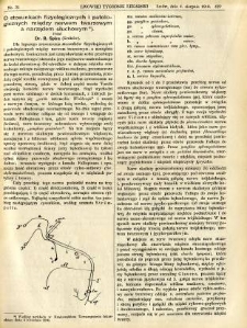 Lwowski tygodnik lekarski 1910 T.5 nr 31