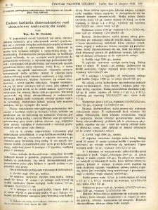 Lwowski tygodnik lekarski 1910 T.5 nr 32