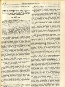 Lwowski tygodnik lekarski 1910 T.5 nr 36