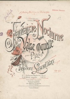 Fantaisie-Nocturne et valse coquette : pour Piano. No. 2, Valse coquette, Op. 42 No 2