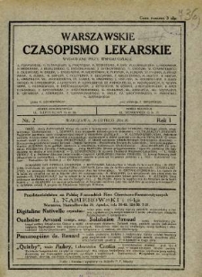 Warszawskie Czasopismo Lekarskie 1924 R.1 nr 2