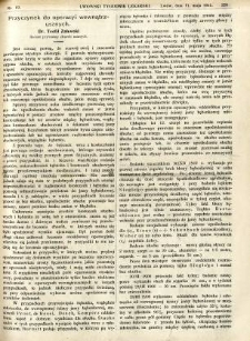 Lwowski tygodnik lekarski 1911 T.6 nr 19