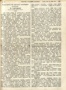 Lwowski tygodnik lekarski 1911 T.6 nr 19