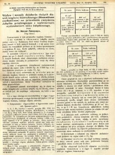 Lwowski tygodnik lekarski 1911 T.6 nr 32