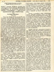 Lwowski tygodnik lekarski 1911 T.6 nr 33