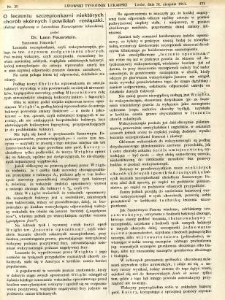 Lwowski tygodnik lekarski 1911 T.6 nr 35