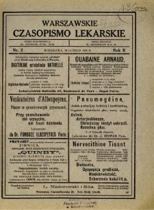 Warszawskie Czasopismo Lekarskie 1925 R.2 nr 2
