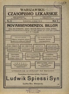 Warszawskie Czasopismo Lekarskie 1925 R.2 nr 5