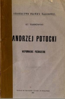 Andrzej Potocki : wspomnienie pośmiertne