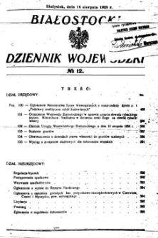 Białostocki Dziennik Wojewódzki 1938, R.18