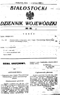 Białostocki Dziennik Wojewódzki 1938, R.18