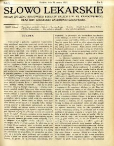Słowo Lekarskie 1911 R.1 nr 6