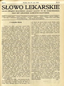 Słowo Lekarskie 1911 R.1 nr 9