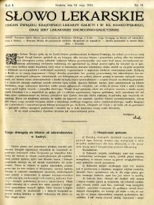 Słowo Lekarskie 1911 R.1 nr 10