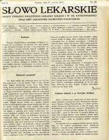 Słowo Lekarskie 1911 R.1 nr 24