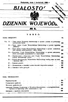 Białostocki Dziennik Wojewódzki 1939, R.19