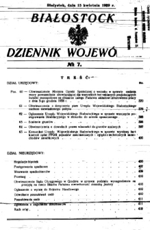 Białostocki Dziennik Wojewódzki 1939, R.19