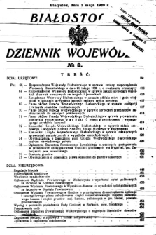 Białostocki Dziennik Wojewódzki 1939, R.19