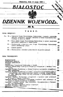 Białostocki Dziennik Wojewódzki 1939, R.19