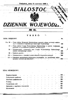Białostocki Dziennik Wojewódzki 1939, R.19