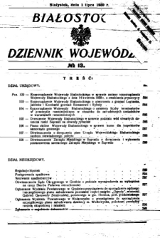 Białostocki Dziennik Wojewódzki 1939, R.19