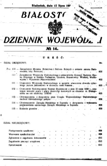 Białostocki Dziennik Wojewódzki 1939, R.19