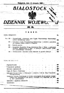 Białostocki Dziennik Wojewódzki 1939, R.19
