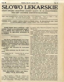 Słowo Lekarskie 1913 R.3 nr 2