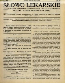 Słowo Lekarskie 1913 R.3 nr 3