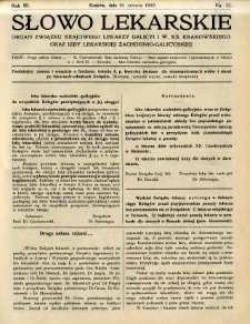 Słowo Lekarskie 1913 R.3 nr 12