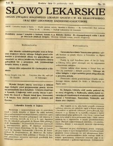 Słowo Lekarskie 1913 R.3 nr 19