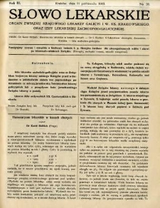 Słowo Lekarskie 1913 R.3 nr 20