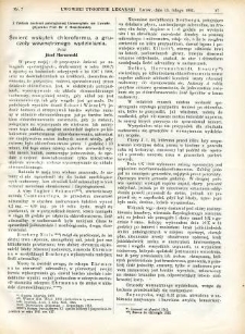 Lwowski tygodnik lekarski 1913 T.8 nr 7
