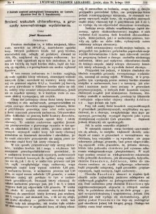 Lwowski tygodnik lekarski 1913 T.8 nr 8