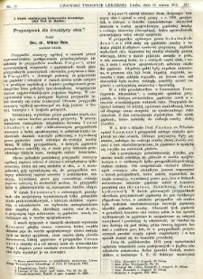 Lwowski tygodnik lekarski 1913 T.8 nr 11