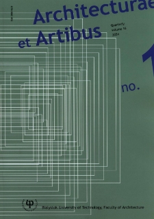 Architecturae et Artibus. Vol. 16, no. 1