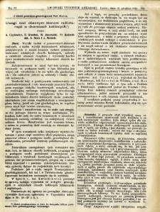 Lwowski tygodnik lekarski 1913 T.8 nr 51