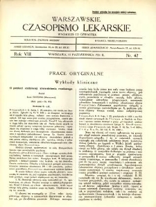 Warszawskie Czasopismo Lekarskie 1931 R.8 nr 42