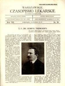 Warszawskie Czasopismo Lekarskie 1931 R.8 nr 50