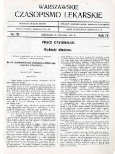 Warszawskie Czasopismo Lekarskie 1927 R.4 nr 21