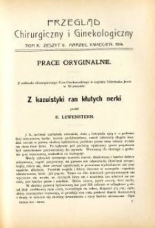 Przegląd Chirurgiczny i Ginekologiczny 1914 T.10 z.2