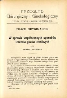 Przegląd Chirurgiczny i Ginekologiczny 1914 T.11 z.1