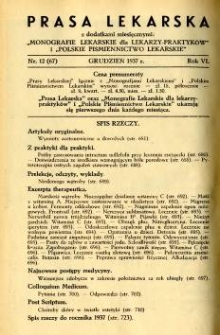 Prasa Lekarska 1937 R.6 nr 12