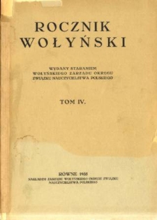 Rocznik Wołyński. T. 4