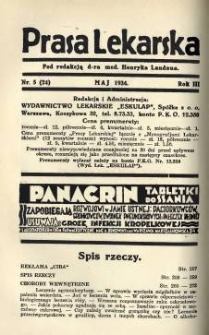 Prasa Lekarska 1934 R.3 nr 5