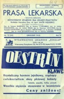 Prasa Lekarska 1935 R.4 nr 12