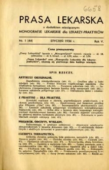 Prasa Lekarska 1936 R.5 nr 1